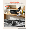 VEVOR Electric Roaster Oven, 18 Qt, Turkey Roasting Pan, Black, 1450W Power, Metal Self-Basting Lid, 150-450°F Heat Control, Countertop Turkey Cooker with Defrost/Warm, Removable Pan and Rack