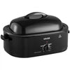 VEVOR Electric Roaster Oven, 18 Qt, Turkey Roasting Pan, Black, 1450W Power, Metal Self-Basting Lid, 150-450°F Heat Control, Countertop Turkey Cooker with Defrost/Warm, Removable Pan and Rack