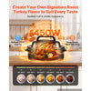 VEVOR Electric Roaster Oven, 20 Qt, Turkey Roasting Pan, Black, 1450W Power, Viewing Self-Basting Lid, 150-450°F Heat Control, Countertop Turkey Cooker with Defrost/Warm, Removable Pan and Rack