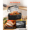 VEVOR Electric Roaster Oven, 20 Qt, Turkey Roasting Pan, Black, 1450W Power, Viewing Self-Basting Lid, 150-450°F Heat Control, Countertop Turkey Cooker with Defrost/Warm, Removable Pan and Rack