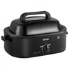 VEVOR Electric Roaster Oven, 20 Qt, Turkey Roasting Pan, Black, 1450W Power, Viewing Self-Basting Lid, 150-450°F Heat Control, Countertop Turkey Cooker with Defrost/Warm, Removable Pan and Rack