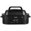 VEVOR Electric Roaster Oven, 20 Qt, Turkey Roasting Pan, Black, 1450W Power, Viewing Self-Basting Lid, 150-450°F Heat Control, Countertop Turkey Cooker with Defrost/Warm, Removable Pan and Rack
