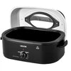 VEVOR Electric Roaster Oven, 20 Qt, Turkey Roasting Pan, Black, 1450W Power, Viewing Self-Basting Lid, 150-450°F Heat Control, Countertop Turkey Cooker with Defrost/Warm, Removable Pan and Rack