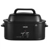 VEVOR Electric Roaster Oven, 24 Qt, Turkey Roasting Pan, Black, 1450W Power, Viewing Self-Basting Lid, 150-450°F Heat Control, Countertop Turkey Cooker with Defrost/Warm, Removable Pan and Rack