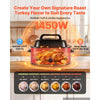 VEVOR Electric Roaster Oven, 24 Qt, Turkey Roasting Pan, Red, 1450W Power, Viewing Self-Basting Lid, 150-450°F Heat Control, Countertop Turkey Cooker with Defrost/Warm, Removable Pan and Rack