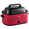 VEVOR Electric Roaster Oven, 24 Qt, Turkey Roasting Pan, Red, 1450W Power, Viewing Self-Basting Lid, 150-450°F Heat Control, Countertop Turkey Cooker with Defrost/Warm, Removable Pan and Rack