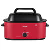 VEVOR Electric Roaster Oven, 24 Qt, Turkey Roasting Pan, Red, 1450W Power, Viewing Self-Basting Lid, 150-450°F Heat Control, Countertop Turkey Cooker with Defrost/Warm, Removable Pan and Rack