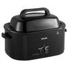 VEVOR Electric Roaster Oven, 26 Qt, Turkey Roasting Pan, Black, 1450W Power, Viewing Self-Basting Lid, 150-450°F Heat Control, Countertop Turkey Cooker with Defrost/Warm, Removable Pan and Rack