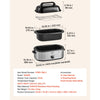 VEVOR Electric Roaster Oven, 18 Qt 1450W, Turkey Roasting Pan, Viewing Self-Basting Lid, 150-450°F Adjustable Heat, Countertop Turkey Cooker with Defrost and Warm Functions, Removable Pan and Rack