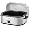 VEVOR Electric Roaster Oven, 20 Qt 1450W, Turkey Roasting Pan, Metal Self-Basting Lid, 150-450°F Adjustable Heat, Countertop Turkey Cooker with Defrost and Warm Functions, Removable Pan and Rack