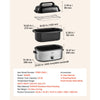 VEVOR Electric Roaster Oven, 22 Qt 1450W, Turkey Roasting Pan, Viewing Self-Basting Lid, 150-450°F Adjustable Heat, Countertop Turkey Cooker with Defrost and Warm Functions, Removable Pan and Rack