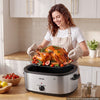 VEVOR Electric Roaster Oven, 22 Qt 1450W, Turkey Roasting Pan, Viewing Self-Basting Lid, 150-450°F Adjustable Heat, Countertop Turkey Cooker with Defrost and Warm Functions, Removable Pan and Rack