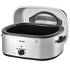 VEVOR Electric Roaster Oven, 22 Qt 1450W, Turkey Roasting Pan, Viewing Self-Basting Lid, 150-450°F Adjustable Heat, Countertop Turkey Cooker with Defrost and Warm Functions, Removable Pan and Rack