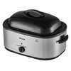 VEVOR Electric Roaster Oven, 22 Qt 1450W, Turkey Roasting Pan, Metal Self-Basting Lid, 150-450°F Adjustable Heat, Countertop Turkey Cooker with Defrost and Warm Functions, Removable Pan and Rack