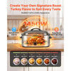 VEVOR Electric Roaster Oven, 24 Qt 1450W, Turkey Roasting Pan, 3 Food Trays, Buffet Server, Self-Basting Lid, 150-450°F Heat Control, Countertop Turkey Cooker with Roasting, Warming and Removable Rack