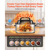 VEVOR Electric Roaster Oven, 26 Qt 1450W, Turkey Roasting Pan, Viewing Self-Basting Lid, 150-450°F Adjustable Heat, Countertop Turkey Cooker with Defrost and Warm Functions, Removable Pan and Rack