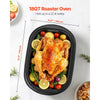VEVOR Roaster Oven, 18QT Electric Roaster Oven, 150-450℉ Adjustable Temperature Electric Roasting Pan, Multifunctional Electric Roasters Oven with Self-Basting Lid, Removable Pan and Rack for Holiday
