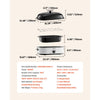 VEVOR Roaster Oven, 18QT Electric Roaster Oven, 150-450℉ Adjustable Temperature Electric Roasting Pan, Multifunctional Electric Roasters Oven with Self-Basting Lid, Removable Pan and Rack for Holiday
