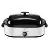 VEVOR Roaster Oven, 18QT Electric Roaster Oven, 150-450℉ Adjustable Temperature Electric Roasting Pan, Multifunctional Electric Roasters Oven with Self-Basting Lid, Removable Pan and Rack for Holiday
