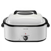 VEVOR Roaster Oven, 26QT Electric Roasting Pan, 150-450℉ Adjustable Temperature Fast-Cooking Turkey Roaster with Cool-Touch Handle, Visible Self-Basting Lid, Defrost & Warm Function, Fits 30lb Turkey