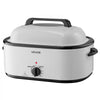 VEVOR Roaster Oven, 26QT Electric Roasting Pan, 150-450℉ Adjustable Temperature Fast-Cooking Turkey Roaster with Cool-Touch Handle, Visible Self-Basting Lid, Defrost & Warm Function, Fits 30lb Turkey