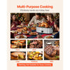 VEVOR Roaster Oven, 24QT Electric Turkey Roaster Oven, 150-450℉ Adjustable Temperature Electric Roasting Pan with 3 Bin Buffet Server, Self-Basting Lid, Defrost & Warm Function, Self-Basting Lid