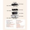 VEVOR Roaster Oven, 24QT Electric Turkey Roaster Oven, 150-450℉ Adjustable Temperature Electric Roasting Pan with 3 Bin Buffet Server, Self-Basting Lid, Defrost & Warm Function, Self-Basting Lid