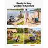VEVOR Beach Fishing Cart, 200 lbs Load Capacity, Fishing Cart Wagon with Heavy-Duty Carbon Steel Frame, 11 in All-Terrain Tires, 7 Rod Holders, Easy to Clean, for Outdoor Activities Camping Picnic