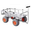 VEVOR Beach Fishing Cart, 350 lbs Load Capacity, Foldable Fishing Cart with Heavy-Duty Aluminum Alloy Frame, 13-Inch All-Terrain PU Balloon Tires, 6 Rod Holders, for Outdoor Activities Camping Picnic