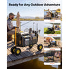 VEVOR Beach Fishing Cart, 300 lbs Load Capacity, Foldable Fishing Cart with Heavy-Duty Carbon Steel Frame, 11-Inch All-Terrain Tires, 8 Rod Holders, Strap, Easy to Clean, for Outdoor Camping Picnic