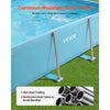 VEVOR Frame Above Ground Swimming Pool, 118 x 78 x 30 in Rectangular Steel Metal Frame, Large Rectangle Outdoor Backyard Family Pool, Easy to Assemble Rust-Resistant, 1046 Gallon Water Capacity, Blue