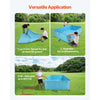 VEVOR Frame Above Ground Swimming Pool, 118 x 78 x 30 in Rectangular Steel Metal Frame, Large Rectangle Outdoor Backyard Family Pool, Easy to Assemble Rust-Resistant, 1046 Gallon Water Capacity, Blue
