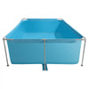 VEVOR Frame Above Ground Swimming Pool, 118 x 78 x 30 in Rectangular Steel Metal Frame, Large Rectangle Outdoor Backyard Family Pool, Easy to Assemble Rust-Resistant, 1046 Gallon Water Capacity, Blue