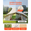 VEVOR Canvas Bell Tent, 4 Seasons 19.7 x 13.12 x 10.17 ft Yurt Tent for Camping with Stove Jack, Poly-Cotton Canvas Breathable Holds up to 12 People, for Family Camping Glamping Outdoor Hunting Party
