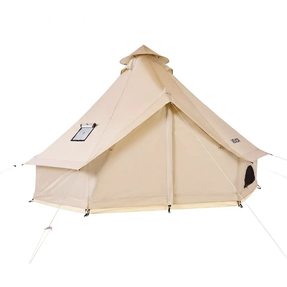 VEVOR Oxford Bell Tent, 4 Seasons 16.4 ft Yurt Tent for Camping with Stove Jack, Waterproof Breathable Holds up to 7 People with Zipped Detachable Floor, Family Camping Glamping Outdoor Hunting Party