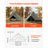 VEVOR Canvas Bell Tent, 4 Seasons 13.12 ft Yurt Tent for Camping with Stove Jack, Canvas Breathable Holds up to 4 People with Zipped Detachable Floor, for Family Camping Glamping Outdoor Hunting Party