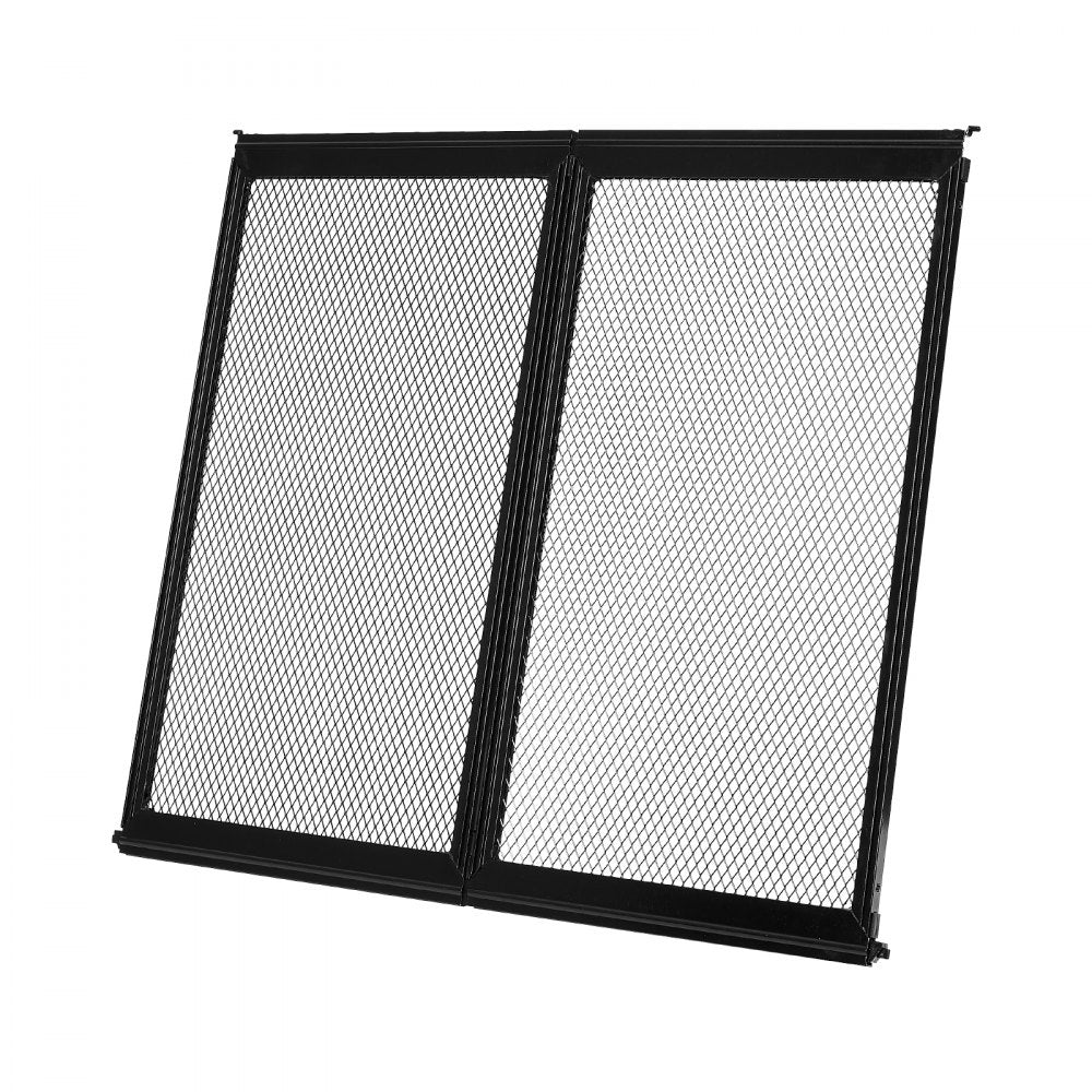 VEVOR RV Screen Door Protector, 22.5 x 20 inch Door Grille, Easy to Install and Disassemble, Reinforced Breathable Protective Mesh, Aluminum Alloy Camper RV Entry Protector for Pet Protection, Black