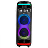 VEVOR Karaoke Machine for Adults, 80W, 8-inch Portable Bluetooth Speaker with 2 Wireless Microphones, LED Light, TWS Function, Rolling Wheels, Supports Micro TF Card, USB, AUX, for Home Karaoke Party
