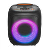 VEVOR Karaoke Machine for Adults, 15W, 4-inch Portable Bluetooth Speaker with 2 Wireless Microphones, LED Light, TWS Function, Handle, Supports Micro TF Card, USB, AUX, for Home Karaoke Party Singing