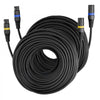 VEVOR XLR Cable 100 ft, 2 Pack, Shielded Balanced DMX Male to Female Microphone Cables, Gold-Plated 3-Pin XLR Mic Speaker Cord Wires, for Stage Lighting, Microphones, Amplifier, Mixer, Speaker Systems