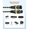 VEVOR XLR Cable 25 ft, 6 Pack, Shielded Balanced DMX Male to Female Microphone Cables, Gold-Plated 3-Pin XLR Mic Speaker Cord Wires, for Stage Lighting, Microphones, Amplifier, Mixer, Speaker Systems