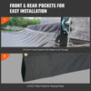 VEVOR Dump Truck Mesh Tarp, 7.5x18 ft, PVC Coated Black Heavy Duty Cover with 5.5" 18oz Double Pocket, Brass Grommets, Reinforced Double Needle Stitch Webbing Fits Manual or Electric Dump Truck System