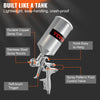 VEVOR HVLP Air Spray Gun, Professional Gravity Feed Sprayer Piant Automotive 1.3mm 1.7mm Stainless Nozzles 1000cc Copper Cup with MPS Adapter and Air Regulator for Primer, Clear & Top Coat, Touch Up