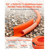VEVOR Air Hose, 1/2" x 100FT Hybrid Air Compressor Hose, 300 PSI Kink-Resistant Pneumatic Hoses with 1/2-inch Solid MNPT Bras Fittings, Three-Layer Construction, All-Weather Flexibility