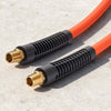 VEVOR Air Hose, 3/8'' x 50FT Rubber Air Compressor Hose, 300 PSI Kink-Resistant Pneumatic Hoses with 1/4-inch Solid MNPT Bras Fittings, Three-Layer Construction, All-Weather Flexibility