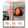 VEVOR Retractable Air Hose Reel, 3/8 Inch x 80 FT Hybrid Air Hose Max 300PSI, Enclosed Air-Compressor Hoses Reel Auto Rewind with 6.6 ft Lead in, 180° Swivel Ceiling/Wall Mount for Workshops