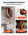 VEVOR Retractable Air Hose Reel, 1/2 Inch x 50 FT Rubber Air Hose Max 300PSI, Auto Rewind Air-Compressor Hoses Reel with 5 ft Lead in, Ceiling/Wall Mount Heavy Duty Steel Double Arm