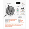 VEVOR Greenhouse Air Circulation Fan, 5800 CFM Powerful Air Circulator Electric Fan, 10 Speeds, 3 Switchable Modes, LCD Control, Ceiling Wall Mount, Fast Ventilation for Greenhouse, Patio, Garage