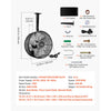 VEVOR Greenhouse Air Circulation Fan, 1800 CFM Powerful Air Circulator Electric Fan, 10 Speeds, 3 Switchable Modes, LCD Control, Ceiling Wall Mount, Fast Ventilation for Greenhouse, Patio, Garage