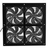 VEVOR Solar Powered Fan, 25W Solar Panel with 4 Fans, Adjustable Solar Panel Angle, 2668 RPM High-Speed, Flexible Installation, Fast Air Exchange for Greenhouse, Grow Tents, Chicken Coops, Shelters